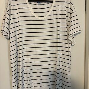 Old Navy Black and White Striped Tee
